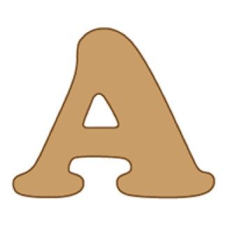 Letra a cooper mini 4 x 6 cms.-AC