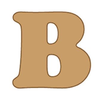 Letra b cooper mini 4 x 6 cms.-BC