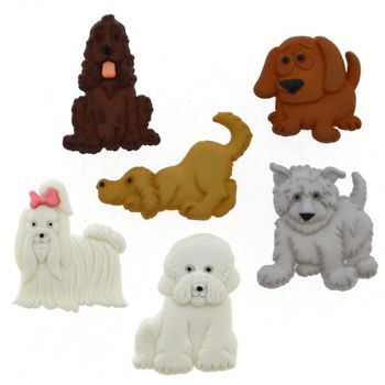 Boton decorativo 4674 puppy parade-BD0032