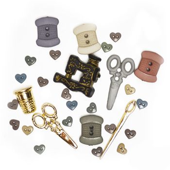 Boton decorativo 348 a stitch in time-BD0081
