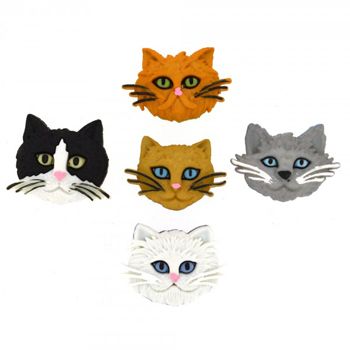 Boton decorativo 5800 fuzzy felines-BD0314