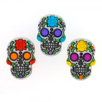 Boton decorativo 11381 (9069) sugar skulls-BD0371