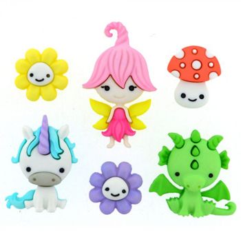 Boton decorativo 9358 bienvenidas las hadas 5 botones-BD0376