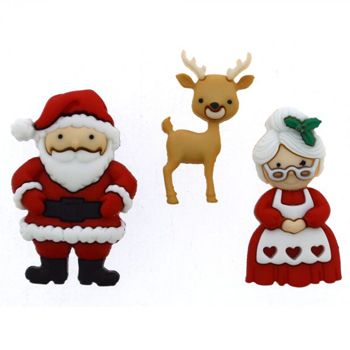 Boton decorativo 9499 mr and mrs claus-BD0387