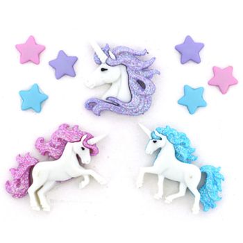 Boton decorativo 9357 magical unicorns-BD0397