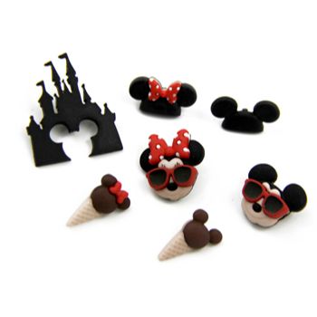 Boton decorativo 9512 mickey & minnie disney-BD0438