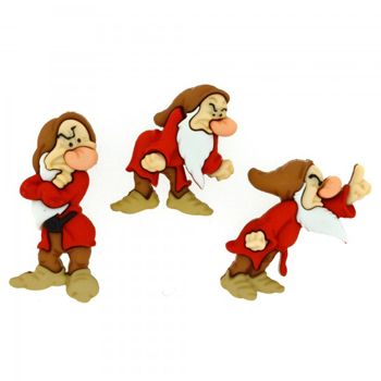 Boton decorativo 7721 snow white enojon 3 botones-BD0455