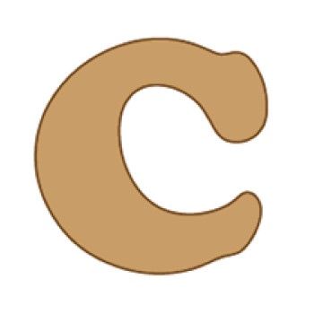 Letra c cooper mini 4 x 6 cms.-CC