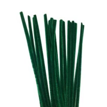 Chenille verde bandera  100 pzas.-CH0007