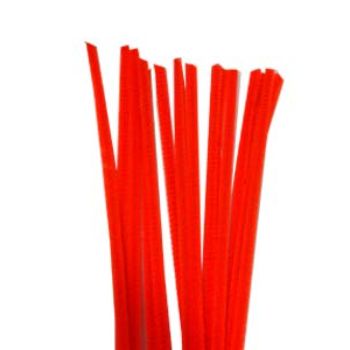 Chenille naranja flourescente  100 pzas.-CH0011