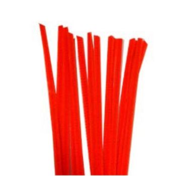 Chenille naranja flourescente  100 pzas.-CH0011