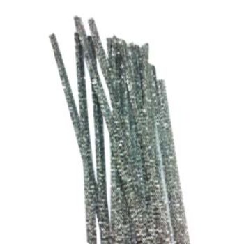 Chenille plata metalico  100 pzas.-CH0022