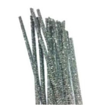 Chenille plata metalico  100 pzas.-CH0022