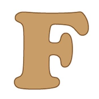 Letra f cooper mini 4 x 6 cms.-FC