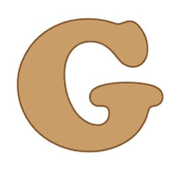 Letra g cooper mini 4 x 6 cms.-GC