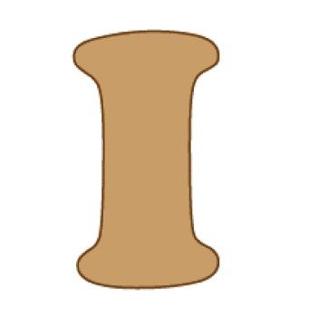 Letra i cooper mini 4 x 6 cms.-IC