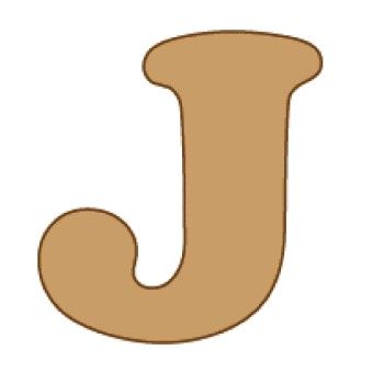 Letra j cooper mini 4 x 6 cms.-JC
