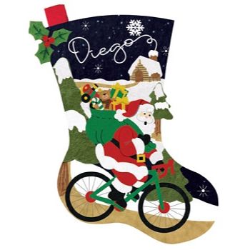 Kit k-723  bota gigante santa en bici-KI0723