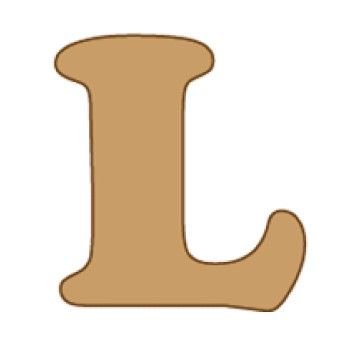 Letra l cooper mini 4 x 6 cms.-LC