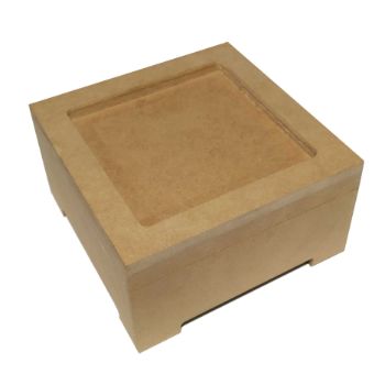 Caja tapa con figura cuadrada 16.5 x 16.5 x 8.5 cms-MD0165