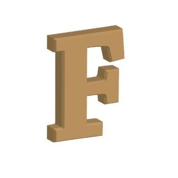 Letra f 12cm x 12mm tipografia chaparral-MD0237