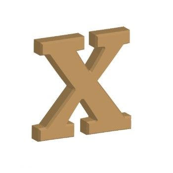 Letra x 12cm x 12mm tipografia chaparral-MD0256