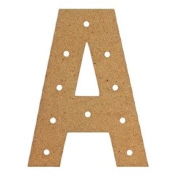 Letra a box con base para luces-MD0504