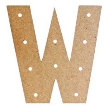 Letra w box con base para luces-MD0527