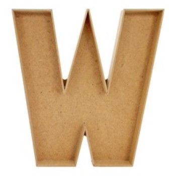 Letra w box con base para luces-MD0527