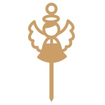 Cake topper angel 5.8 x 12.3 cm-MD0596