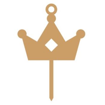 Cake topper corona 8.8 x 12.7 cm-MD0601