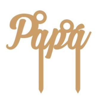 Cake topper papa  9.5 x 9.3 cm-MD0607