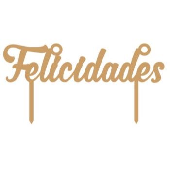 Cake topper felicidades  19.7 x 9.9 cm-MD0611