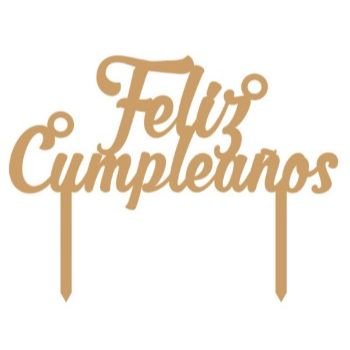 Cake topper feliz cumpleaã‘os  18.7 x 14 c-MD0612