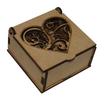 Alhajero cuadrado corazon grecas chico 6.5 x 6.5 x 3.5 cm-MD0682