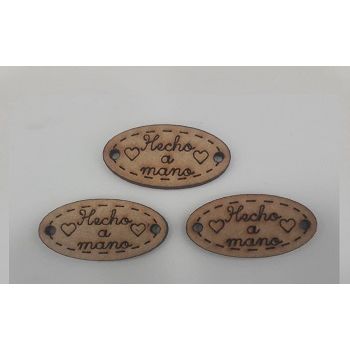 Boton ovalado hecho a mano 10 pzas 3 cm x 1.5 cm-MD0916