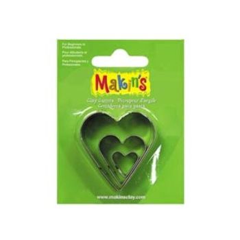 36007 makins juego de cortadores corazon 3 pzas.-MK0013