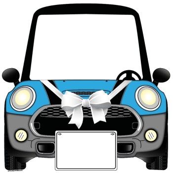 Mini cooper pintado azul 118 cms x 115 cms-ML0929