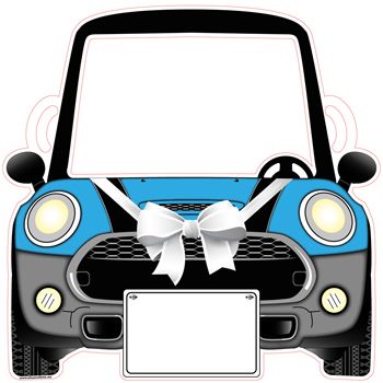 Mini cooper pintado azul 118 cms x 115 cms-ML0929