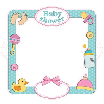 Marco baby shower pintado 103 cms x 99 cms-ML1120