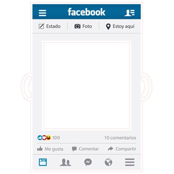 Marco facebook 77 cms x 117 cms-ML1127