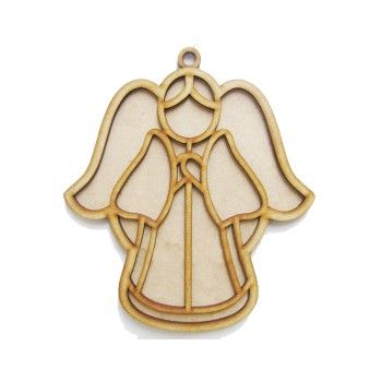 Angel chico tipo vitral 17 cms x 16 cms-ML1148