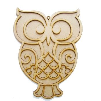 Buho tipo vitral 39 cms x 29 cms-ML1151