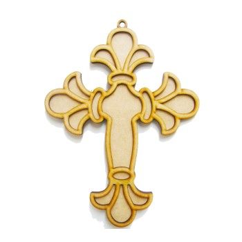 Cruz tipo vitral 29 cms x 22 cms-ML1153