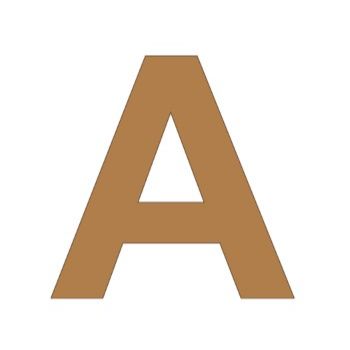 Letra a 21cm x 3mm tipografia arial-ML1158
