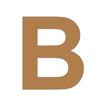 Letra b 21cm x 3mm tipografia arial-ML1159