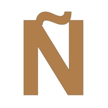 Letra ã‘ 21cm x 3mm tipografia aria-ML1172