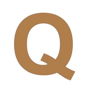 Letra q 21cm x 3mm tipografia arial-ML1175