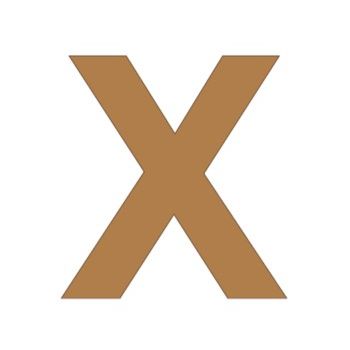 Letra x 21cm x 3mm tipografia arial-ML1182