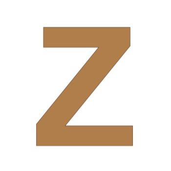 Letra z 21cm x 3mm tipografia arial-ML1184